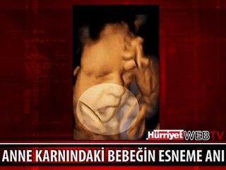 ANNE KARNINDAKİ BEBEĞİN ESNEMESİ GÖRÜNTÜLENDİ