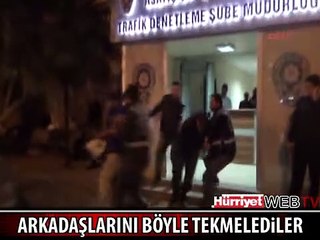 KENDİLERİNE KAZIK ATAN ARKADAŞLARINA TEKME ATTILAR