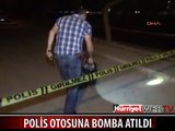 ADANA'DA POLİS OTOSUNA SES BOMBASI ATILDI