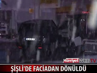 LÜKS CİPİYLE AKARYAKIT İSTASYONUNA GİRDİ