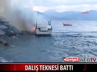 DALIŞ TEKNESİ BATTI, YOLCULARI SAHİL GÜVENLİK KURTARDI