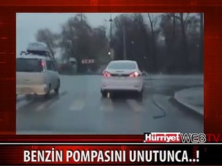 BENZİN POMPASI ARABADA KALIRSA