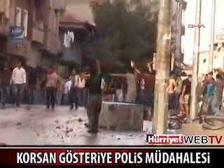 KORSAN GÖSTERİYE POLİS MÜDAHALESİ  8 GÖZALTI