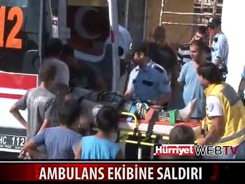 EDİRNE'DE AMBULANS EKİBİNE SALDIRI