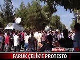 BAKAN FARUK ÇELİK'E AKÇAKALE'DE PROTESTO