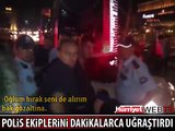 BEYOĞLU'NDA OLAY! POLİS OTOSUNUN CAMINI KIRDI