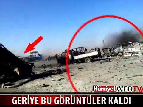 SURİYE'DE BENZİN İSTASYONU HAVAYA UÇTU