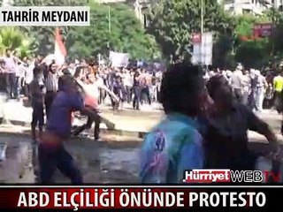TAHRİR MEYDANI VE ABD ELÇİLİĞİ ÖNÜNDE PROTESTO