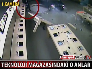 TEKNOLOJİ MAĞAZASINI BÖYLE SOYDULAR
