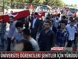 MARMARA ÜNİVERSİTESİ ÖĞRENCİLERİ ŞEHİTLER İÇİN YÜRÜDÜ