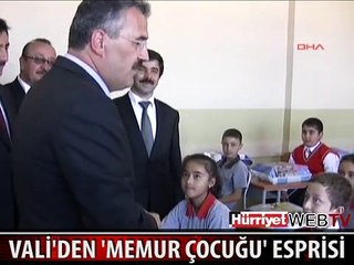 ZONGULDAK VALİSİ'NDEN 'MEMUR ÇOCUĞU' ESPRİSİ