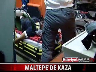 MALTEPE'DE İETT OTOBÜSÜ 2 ARACA ÇARPTI