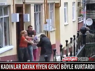 ORDU'DA KADINLAR DAYAK YİYEN GENCİ SÜPÜRGEYLE BÖYLE KURTARDI
