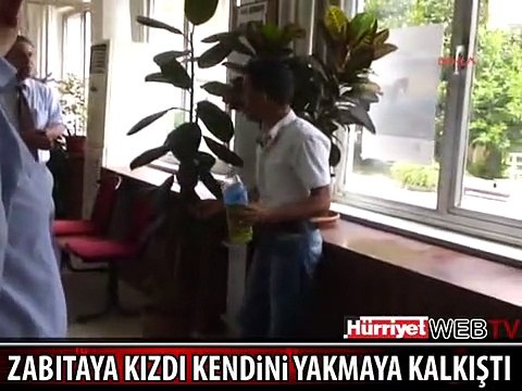 BENZİN DÖKÜP KENDİNİ YAKMAK İSTEDİ