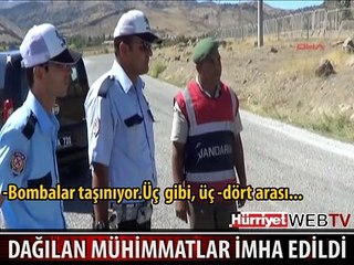PATLAMADA DAĞILAN MÜHİMMAT İMHA EDİLDİ
