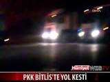 PKK BİTLİS'DE YOL KESİP ARAÇ YAKTI
