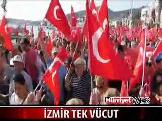 TEK VÜCUT OLUP FOÇA'DAKİ HAİN SALDIRIYI KINADILAR