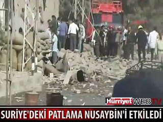 SURİYE'DE PATLAMA OLDU NUSAYBİN'DE CAMLAR KIRILDI