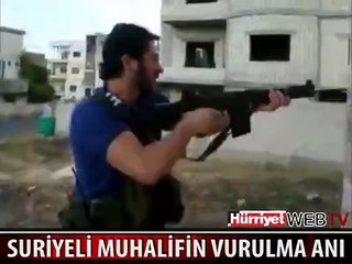 SURİYELİ MUHALİF KOMUTANIN VURULMA ANI