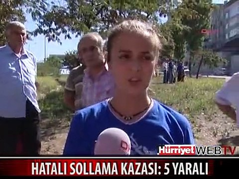 HATALI SOLLAMA KAZASI: 5 YARALI
