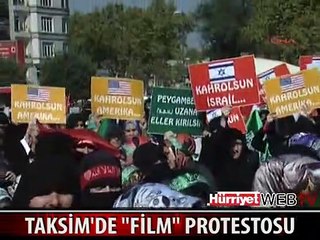 HZ.MUHAMMED'E HAKARET İÇEREN FİLM TAKSİMDE PROTESTO EDİLDİ