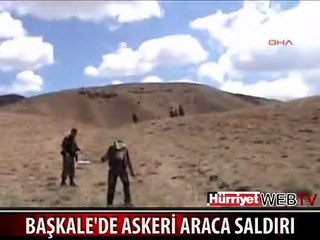 BAŞKALE'DE ASKERİ ARACIN GEÇİŞİ SIRASINDA MAYIN PATLADI