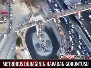 AVCILAR METROBÜS DURAĞININ HAVADAN GÖRÜNTÜSÜ