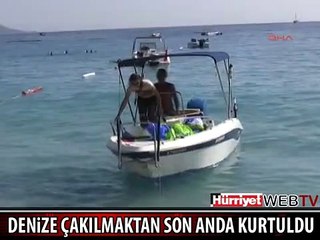200 METREDEN DENİZE ÇAKILMAKTAN SON ANDA KURTULDU