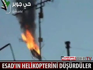 ESAD'IN HELİKOPTERİNİ BÖYLE DÜŞÜRDÜLER