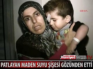 PATLAYAN MADEN SUYU ŞİŞESİ GÖZÜNDEN ETTİ