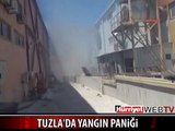 TUZLA'DA FABRİKA ALEV ALEV YANDI