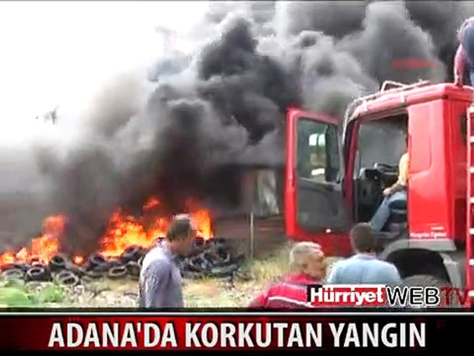 ADANA'DA ANIZ YANGINI LASTİK FABRİKASINA SIÇRADI