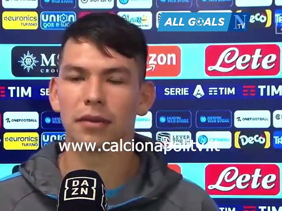 Napoli-Bologna 3-2 16/10/22 intervista post-partita Hirving Lozano