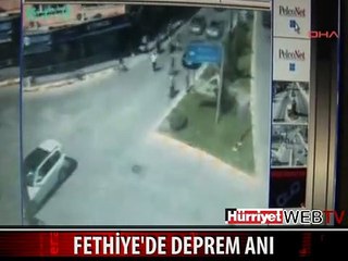 FETHİYE'DE DEPREM PANİĞİ BÖYLE GÖRÜNTÜLENDİ