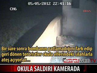 HAKKARİ'DE OKULA BOMBALI SALDIRI BÖYLE GÖRÜNTÜLENDİ