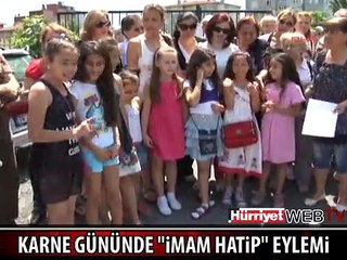 VELİ VE ÖĞRENCİLERDEN İMAM HATİP PROTESTOSU