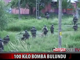 TUNCELİ'DE 100 KİLOLUK HAİN TUZAK