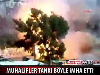 TANKI BÖYLE HAVAYA UÇURDULAR