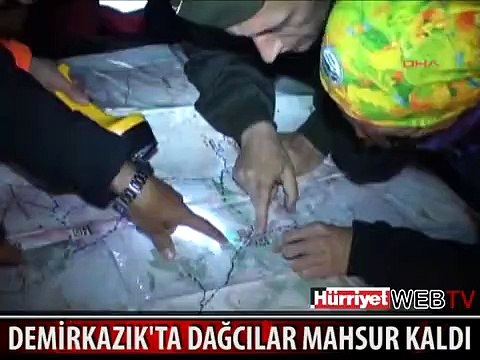DEMİRKAZIK'TA 1 DAĞCI ÖLDÜ 4 DAĞCI MAHSUR KALDI