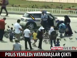 POLİS YEM ATTI HERKES FOTOĞRAF ÇEKTİ