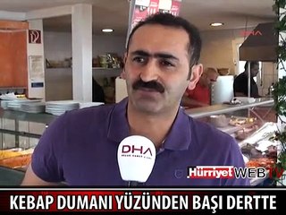 KEBAP KOKUSU YÜZÜNDEN KARAKOLLA BAŞI DERDE GİRDİ