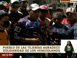 Habitantes de Las Tejerías agradecen la solidaridad del  pueblo venezolano