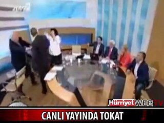 CANLI YAYINDA TOKAT ŞOKU