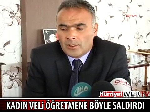 İŞTE VELİNİN ÖĞRETMENE SALDIRDIĞI AN