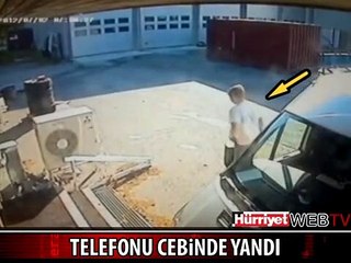 CEP TELEFONU CEBİNDE BÖYLE YANDI