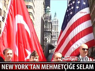 TÜRK BAYRAĞI NEW YORK'TA GÖNDERE ÇEKİLDİ