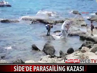 PARASAİLİNG YAPARKEN BİR ANDA DÜŞTÜ