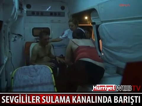 KAVGA EDİP SUYA ATLADILAR, SUDAN BARIŞARAK ÇIKTILAR