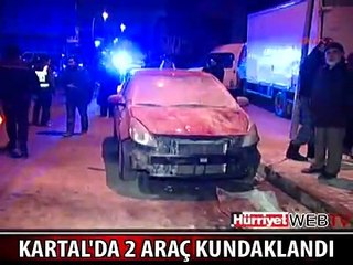 KARTAL'DA TERÖRİSTLER ARAÇ YAKTI