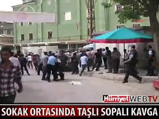 TAŞLI SOPALI KAVGA KAMERADA